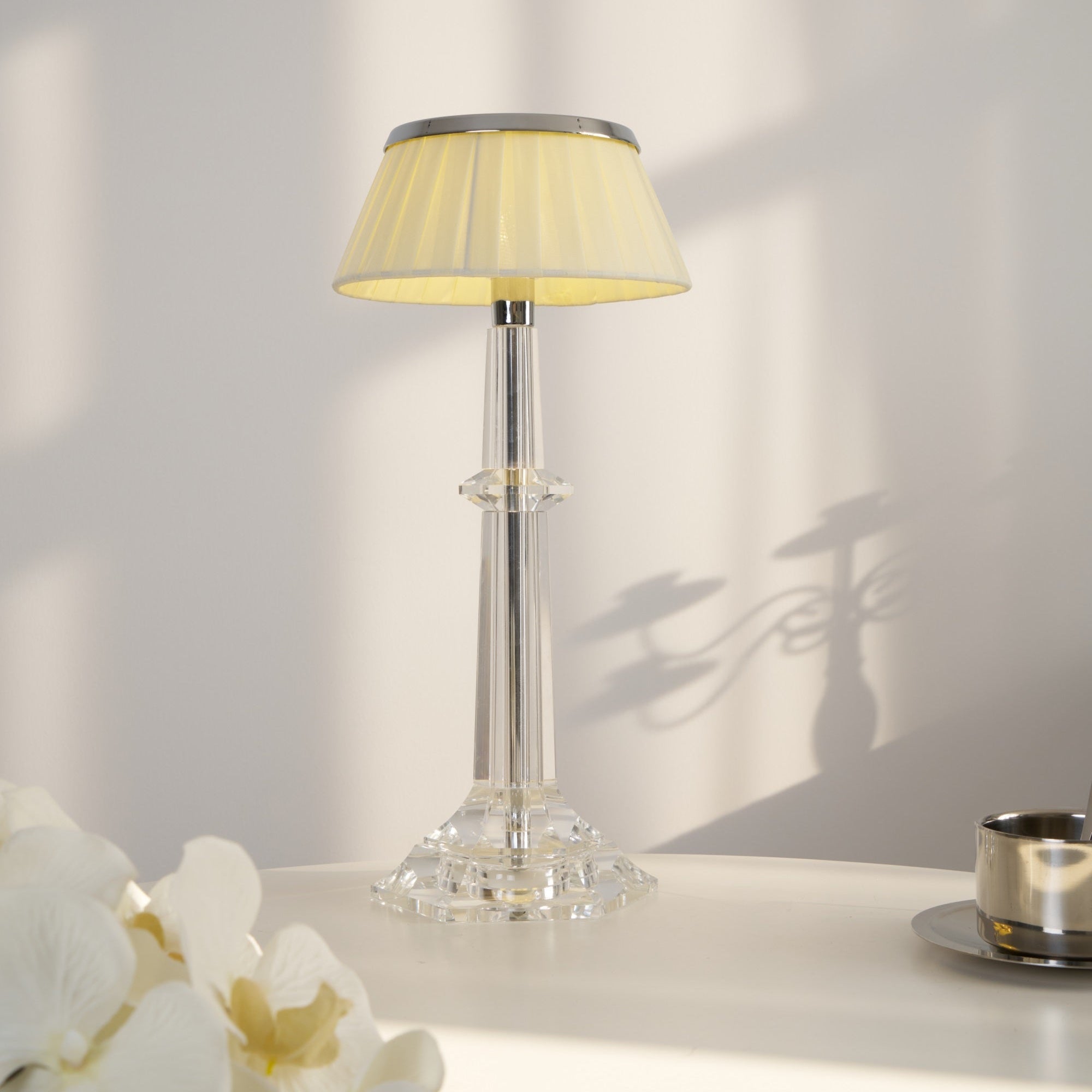versailles-table-lamp-anzaz-Chrome & Clear & Blue lampshade-7