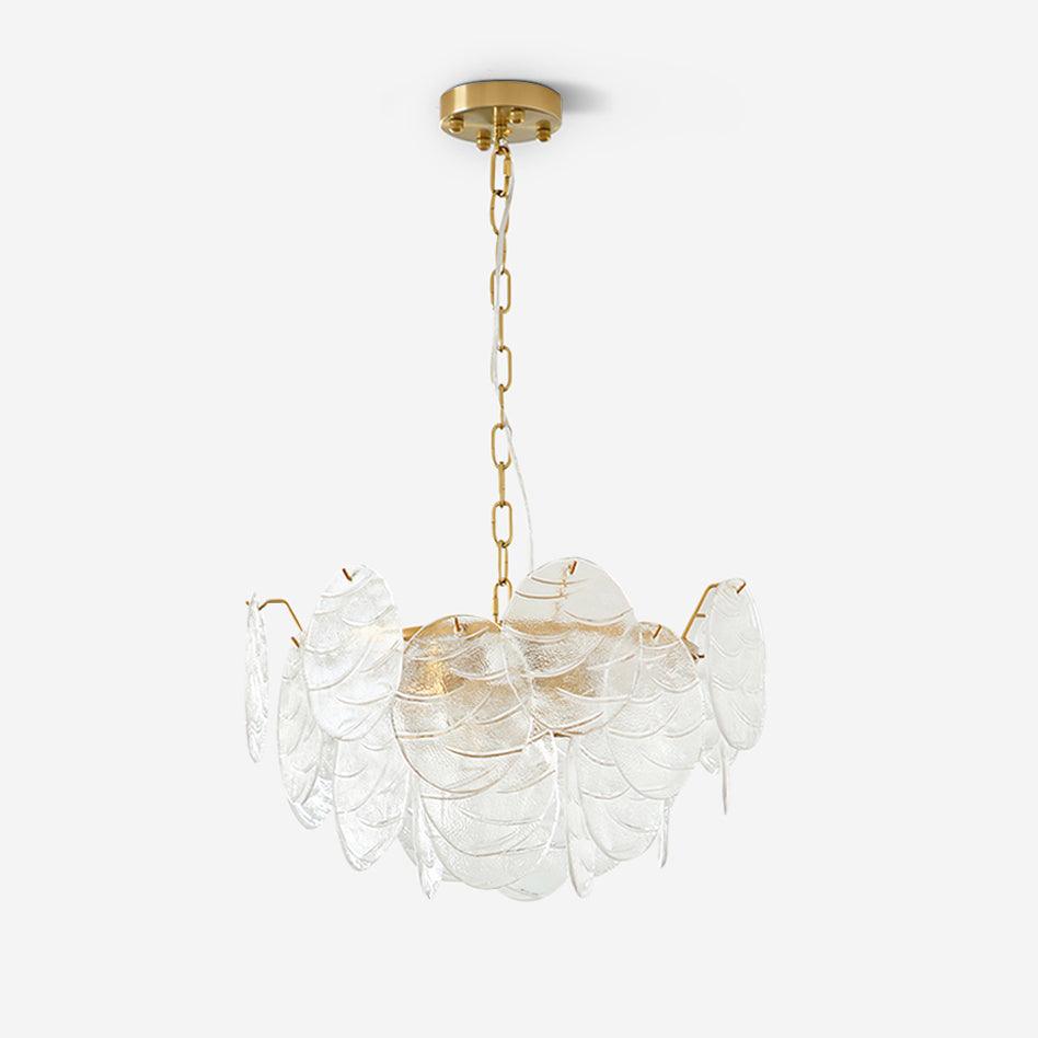victorian-disc-chandelier-anzaz-Gold & Clear-1