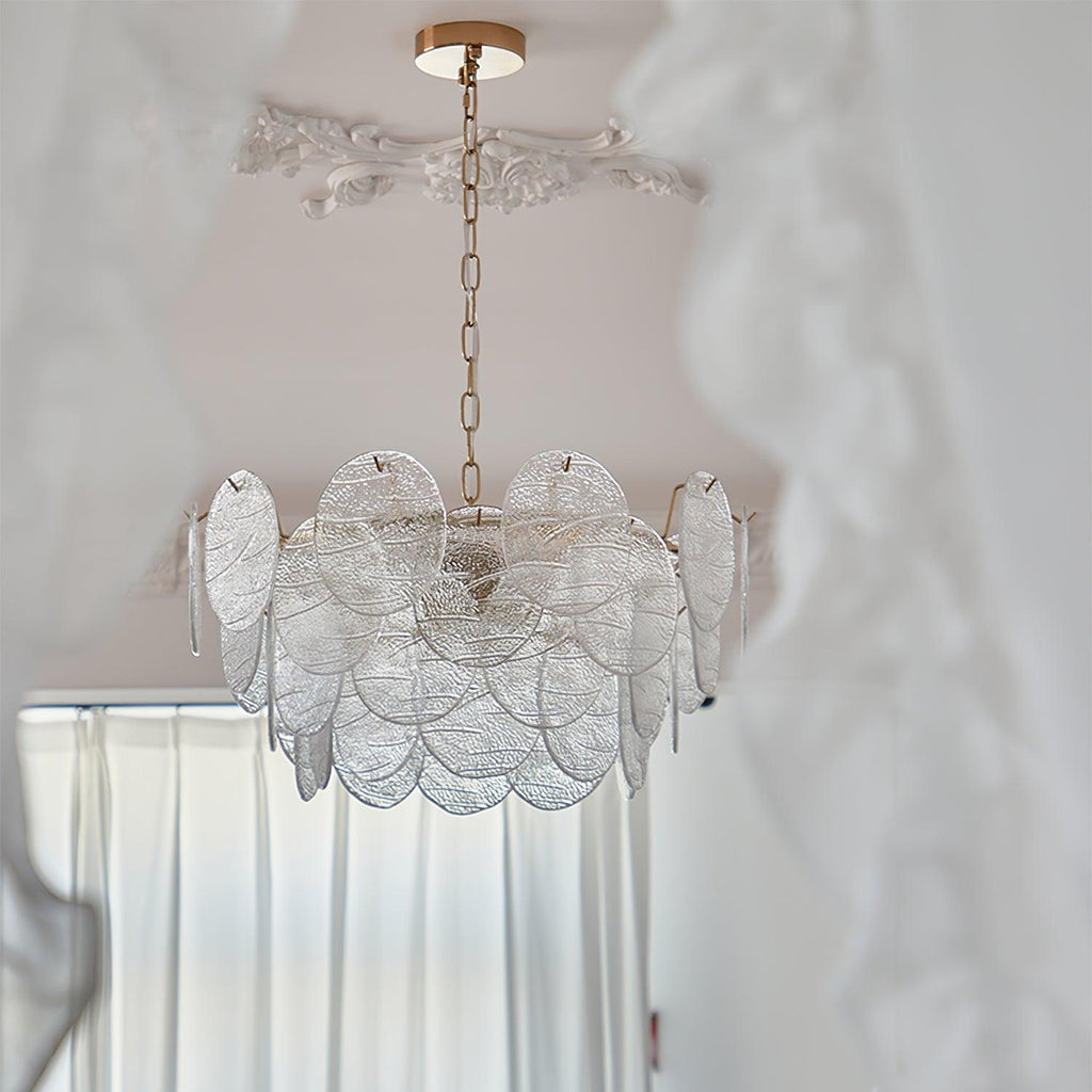 victorian-disc-chandelier-anzaz-Gold & Clear-3