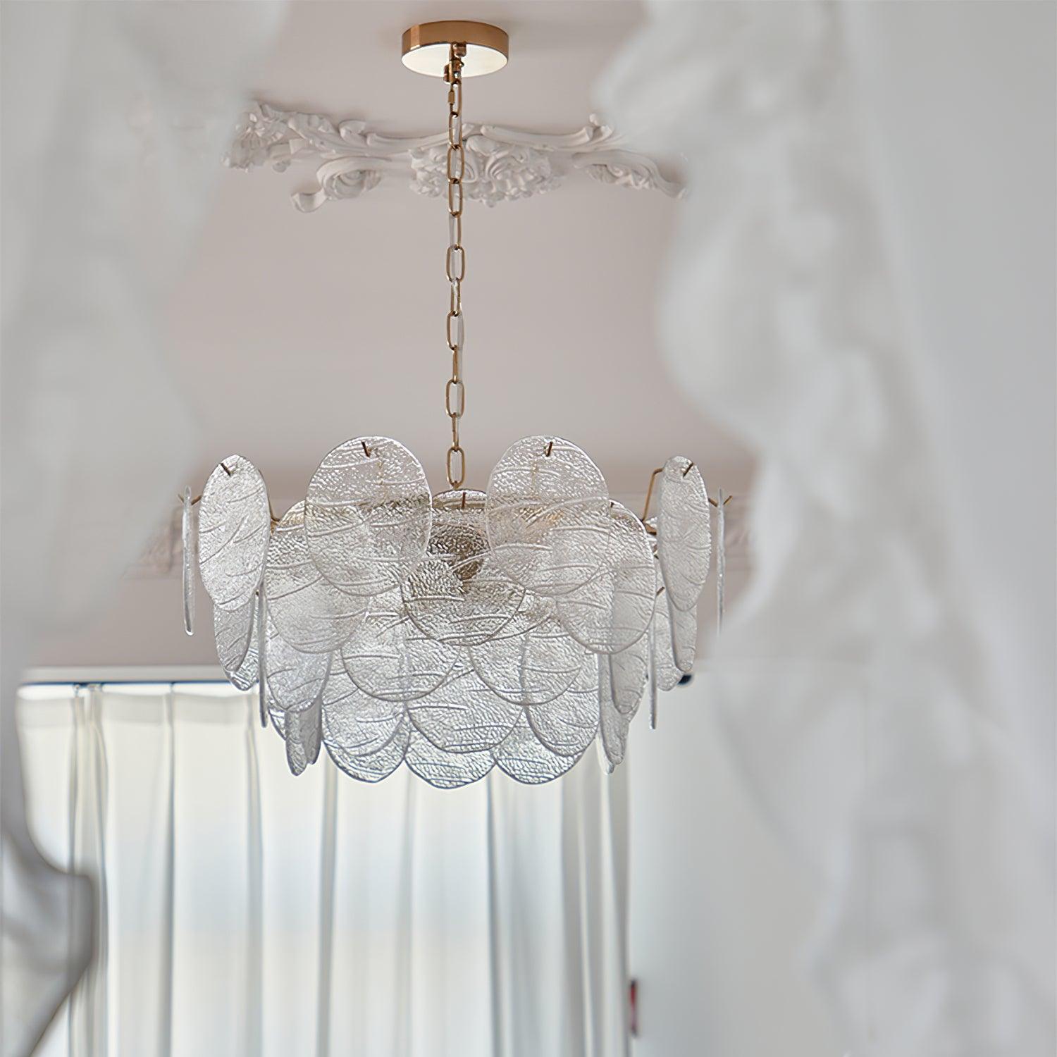 victorian-disc-chandelier-anzaz-Gold & Clear-3