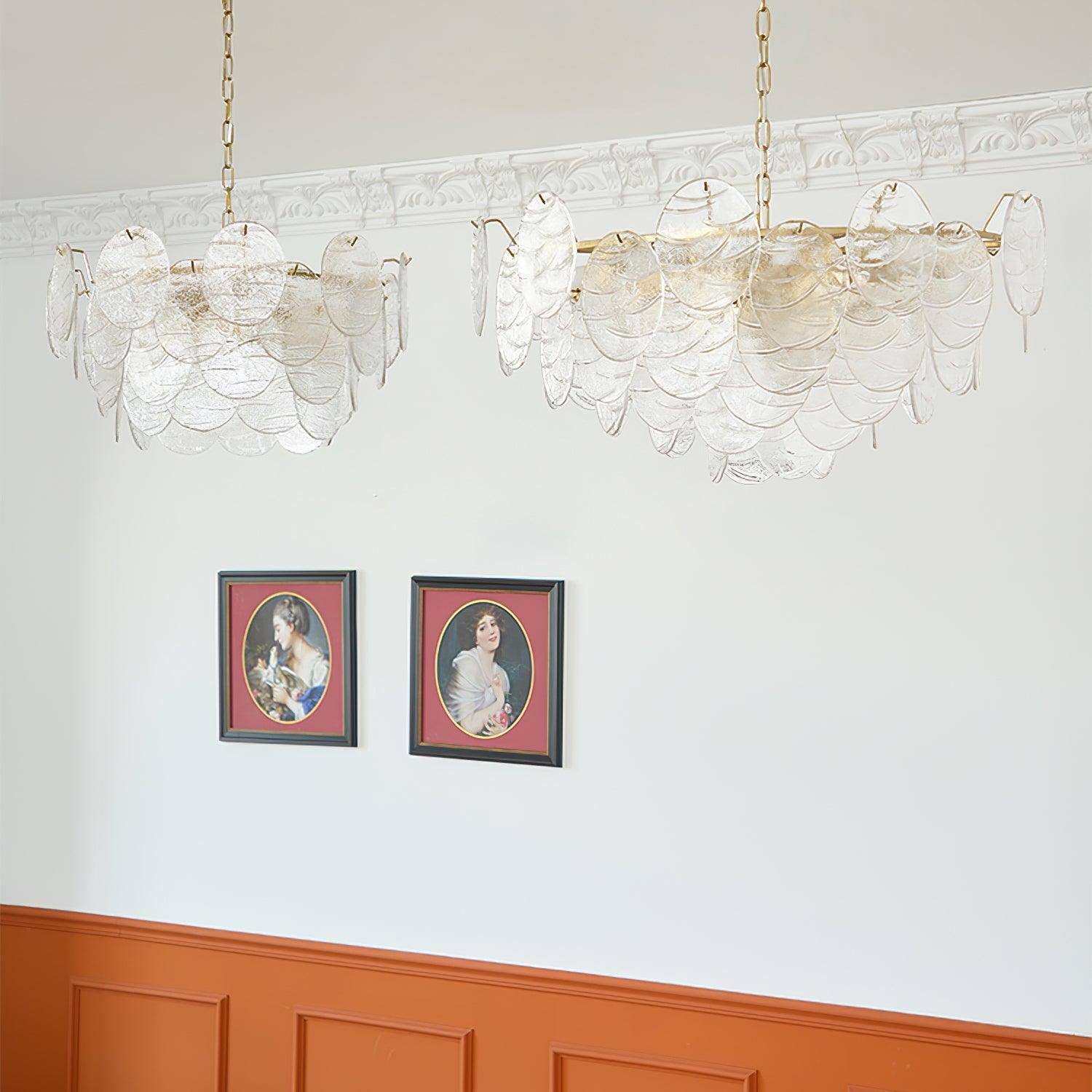 victorian-disc-chandelier-anzaz-Gold & Clear-4