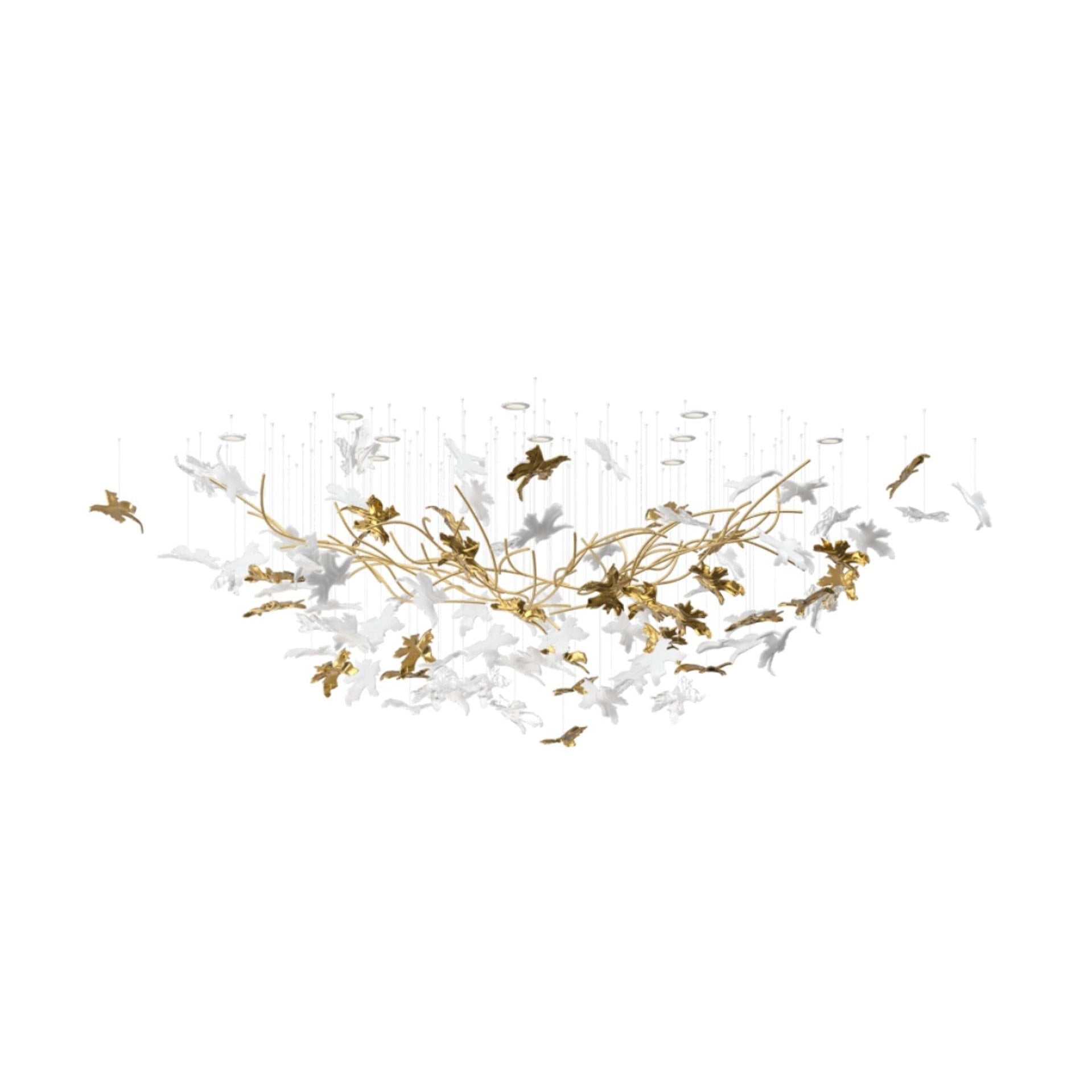 vine-chandelier-anzaz-Gold & White（Warm Light）-6