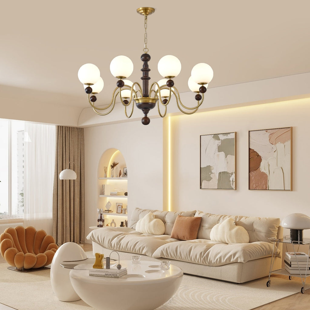 vintage-curved-sphere-chandelier-anzaz-Walnut Color & Gold-3