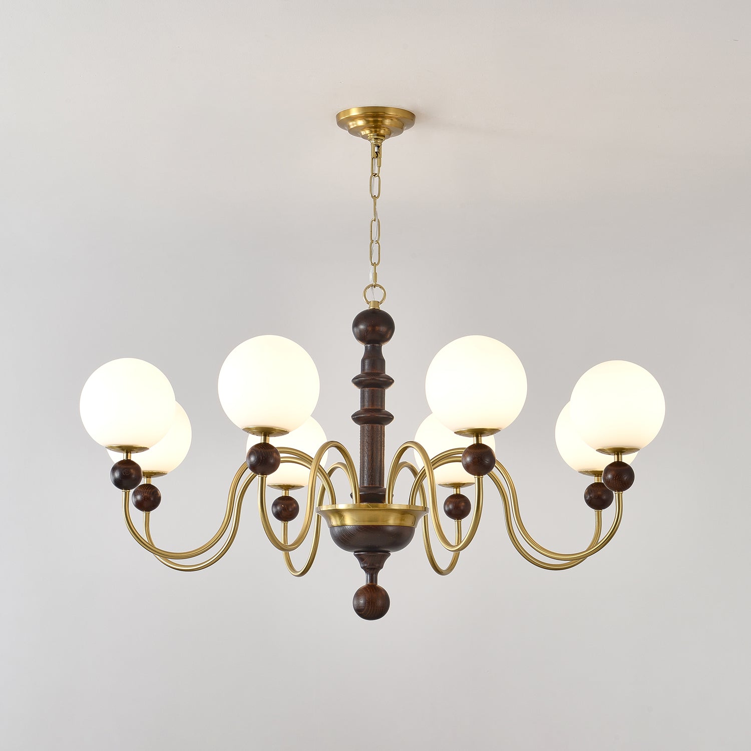 vintage-curved-sphere-chandelier-anzaz-Walnut Color & Gold-2