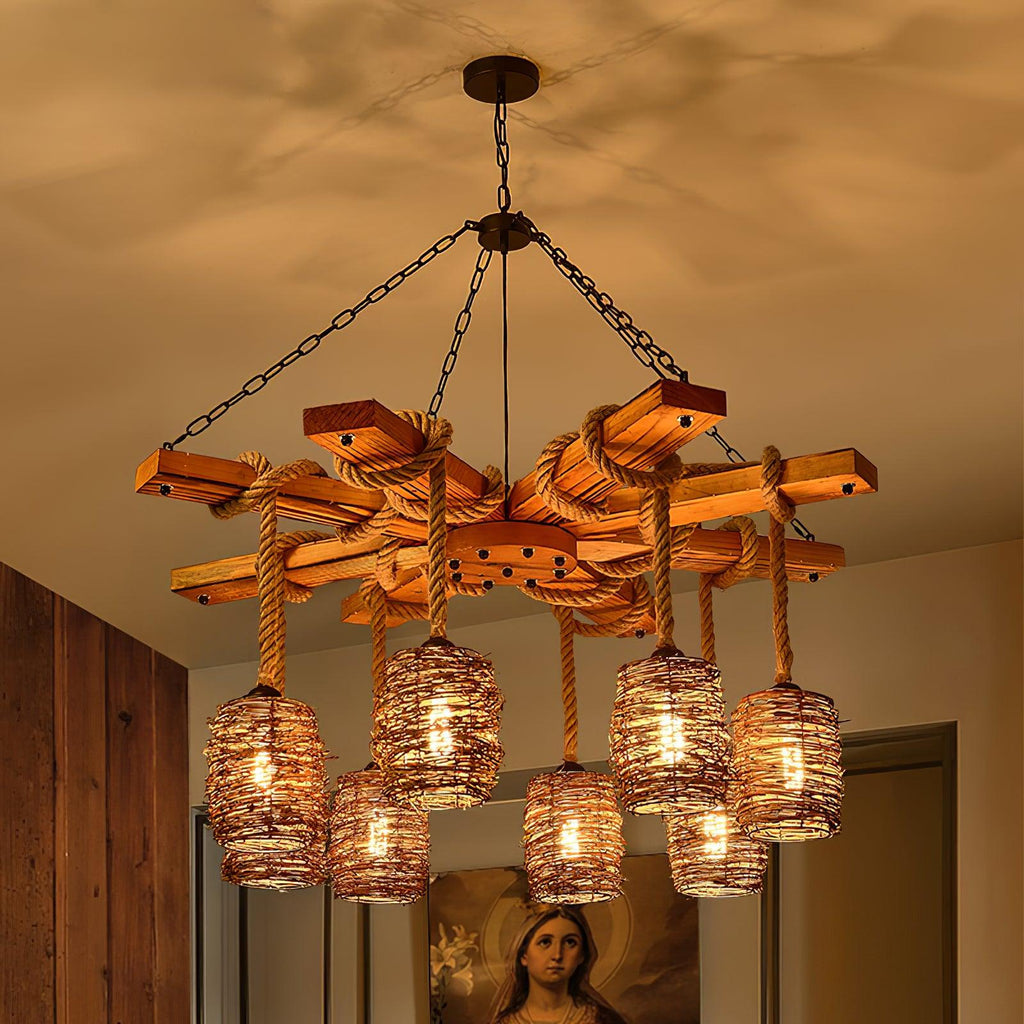 vintage-farmhouse-chandelier-anzaz-Black & Brown-2
