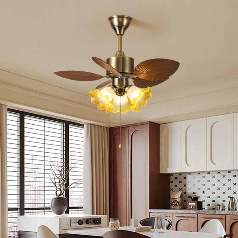 vintage-leaf-ceiling-fan-light-anzaz-Walnut Color-2
