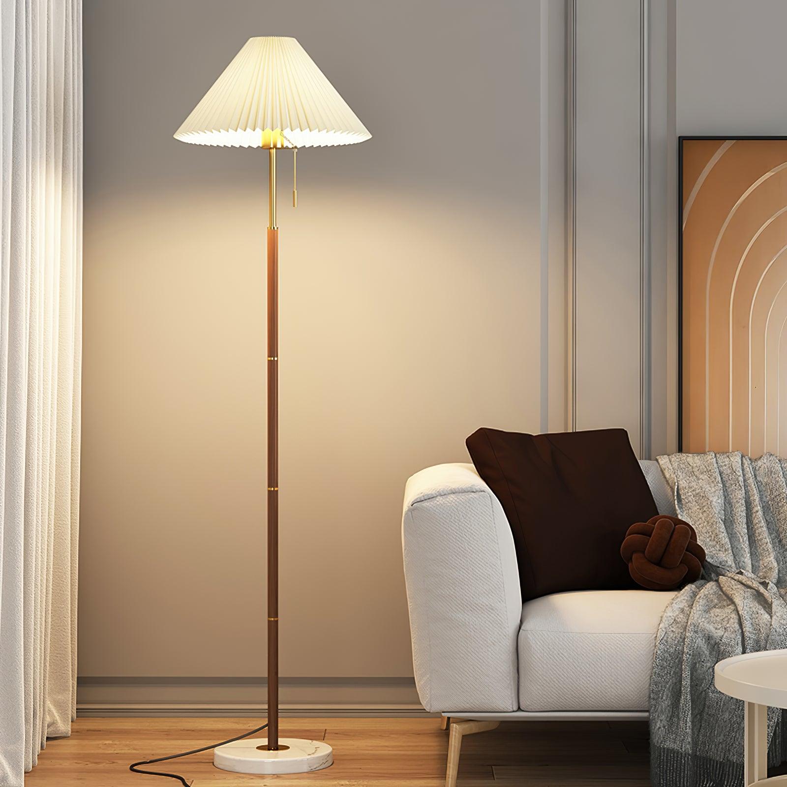 vintage-pleated-floor-lamp-anzaz-Walnut & White-3