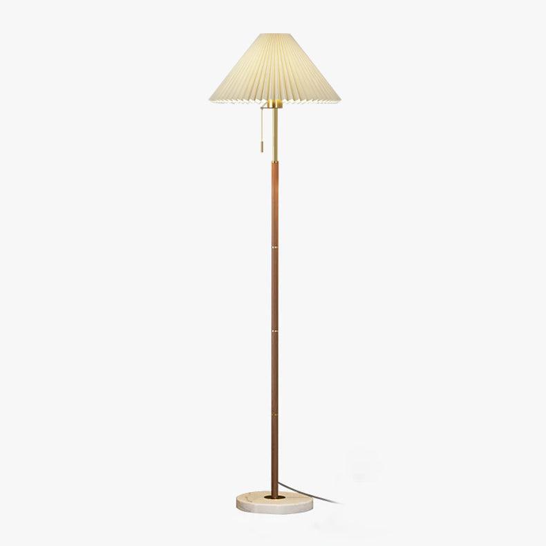 vintage-pleated-floor-lamp-anzaz-Walnut & White-1
