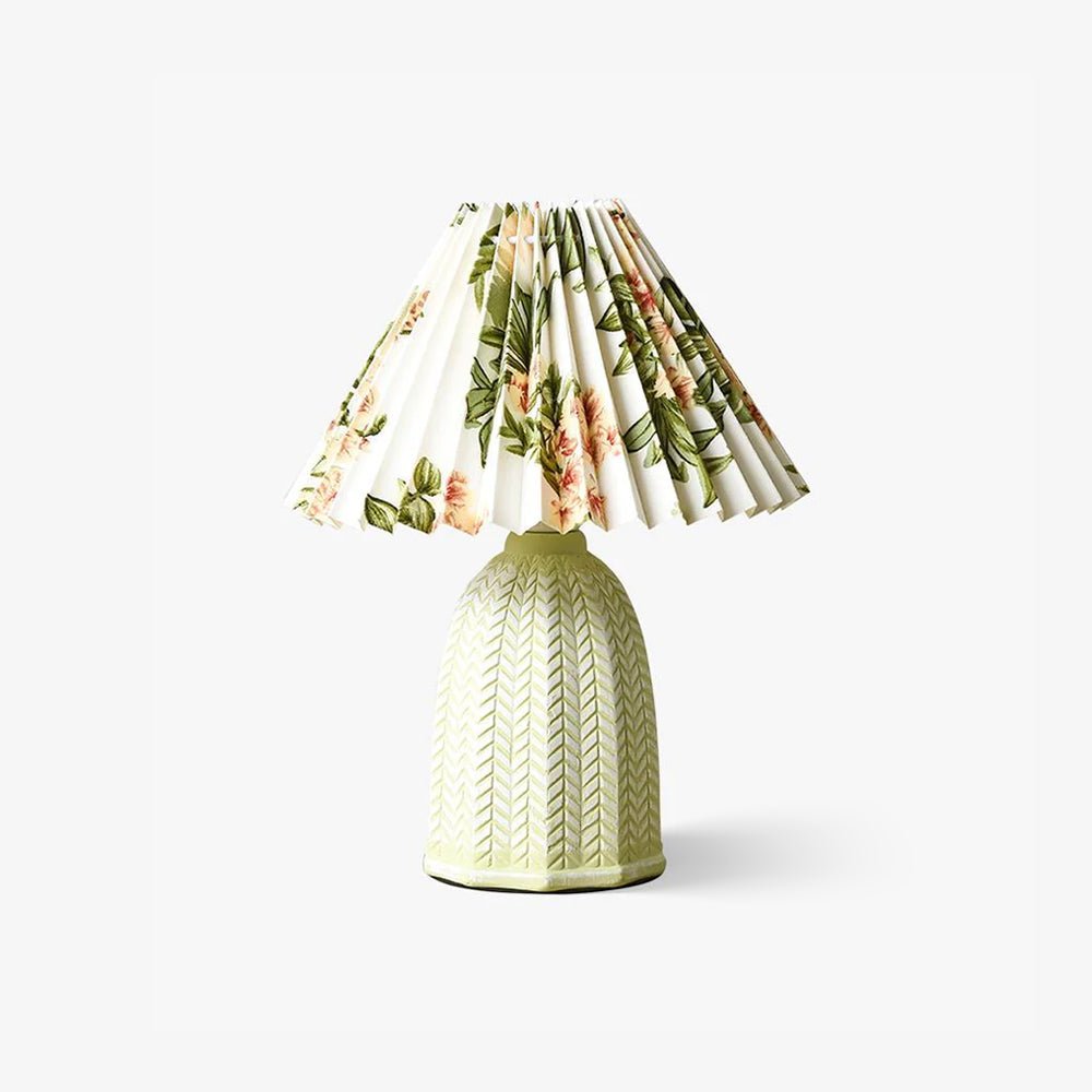 vintage-pleated-table-lamp-anzaz-Light green+Beige-1