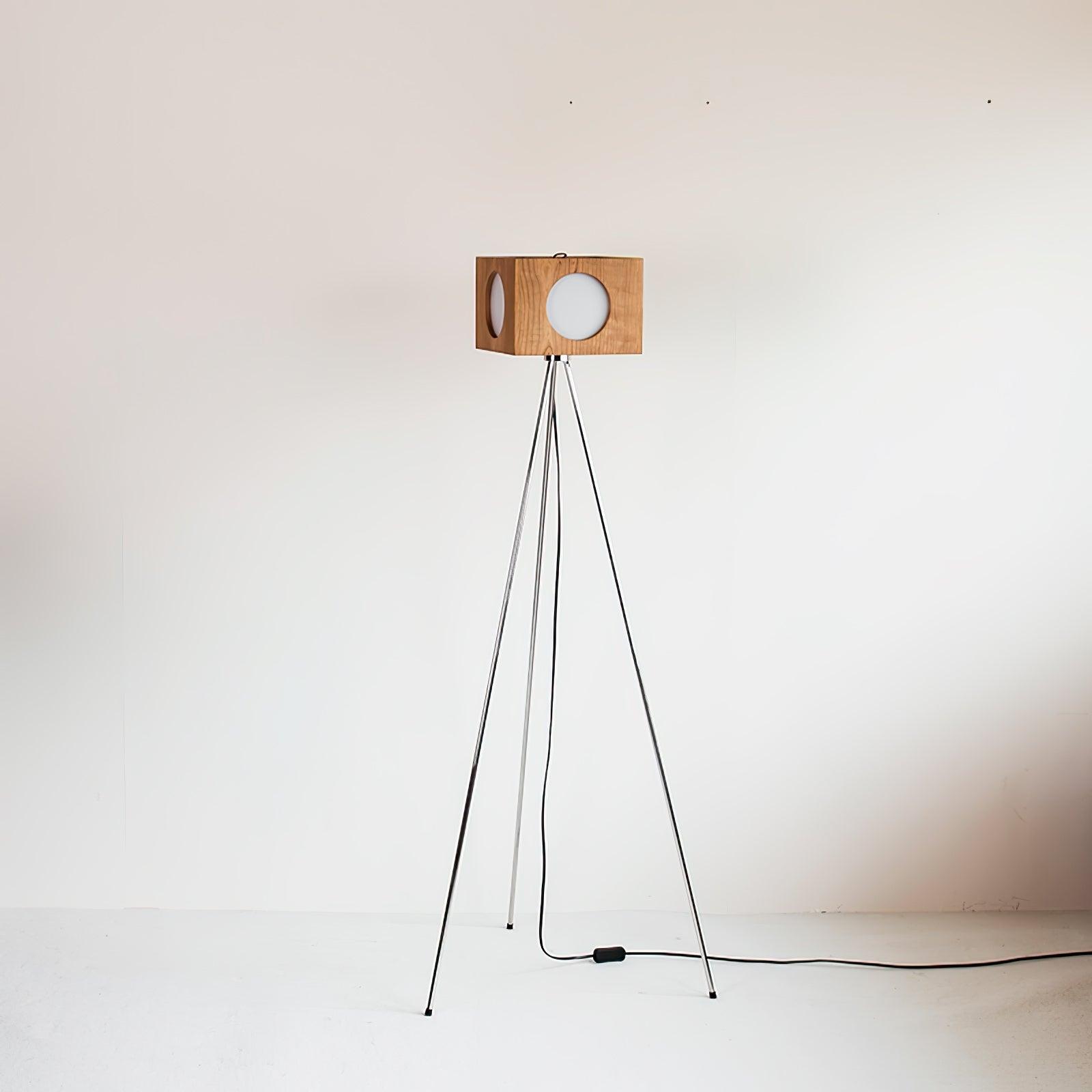 vintage-tripod-camera-floor-lamp-anzaz-Cherry wood color-10