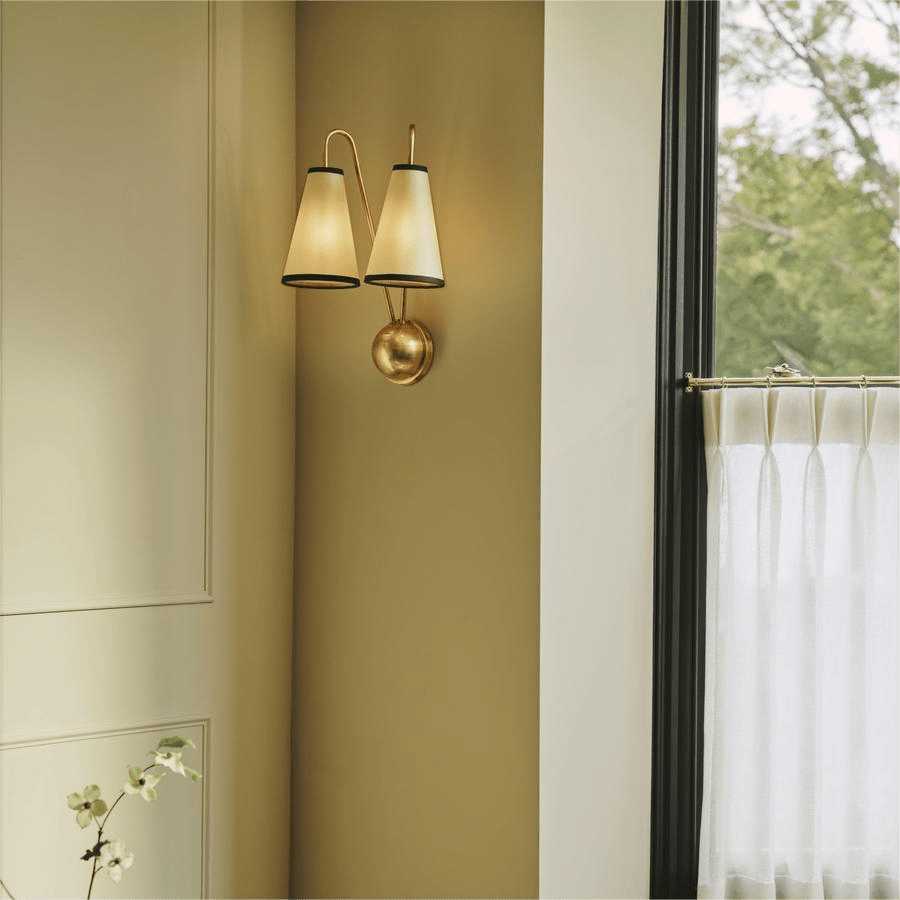 vireo-twin-wall-light-anzaz-Black & Beige-2