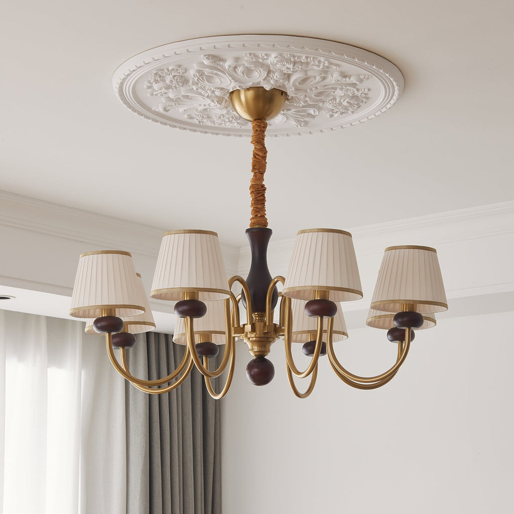 walden-pleat-chandelier-anzaz-Gold & Walnut color-3