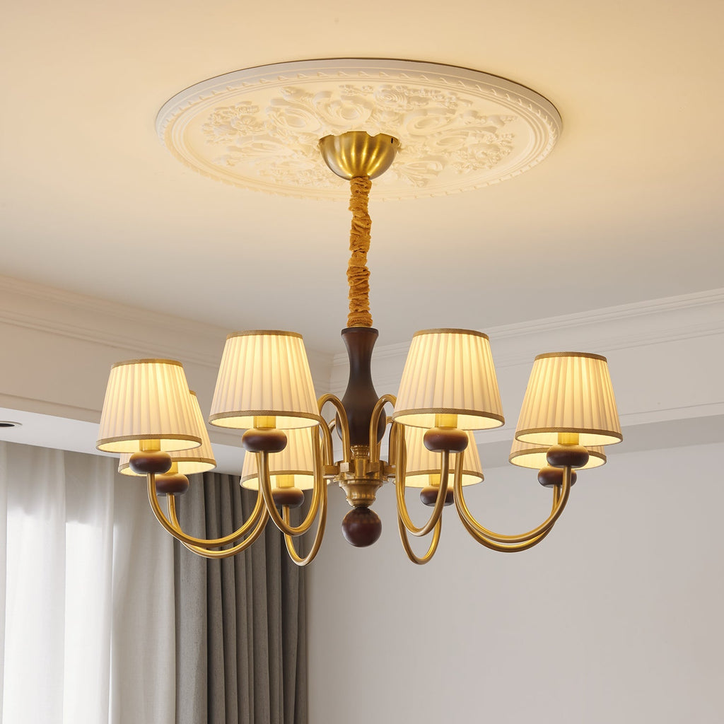 walden-pleat-chandelier-anzaz-Gold & Walnut color-2