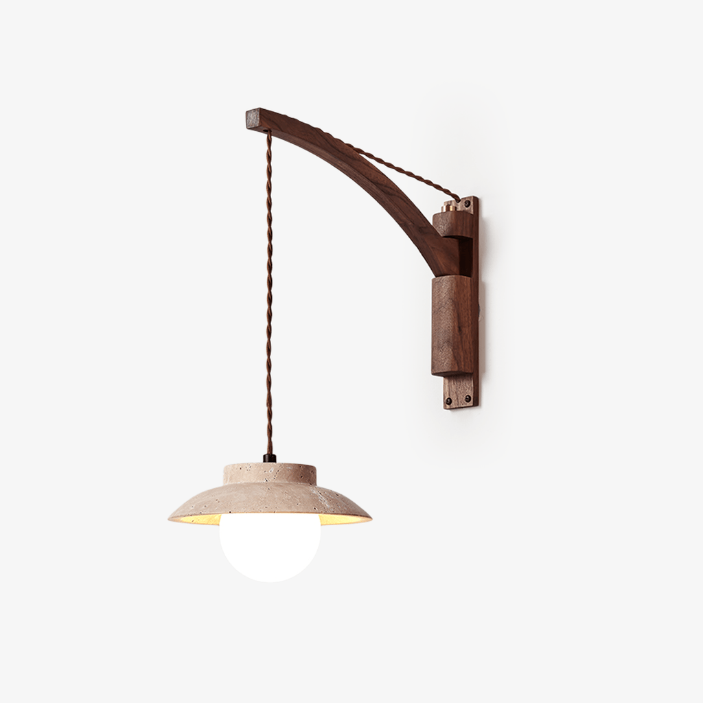 artisan-arc-wall-lamp-anzaz-Walnut Color & Yellow Travertine-1