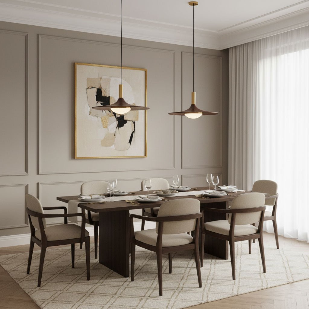 walnut-wood-dish-pendant-light-anzaz-Walnut color & Brass-3