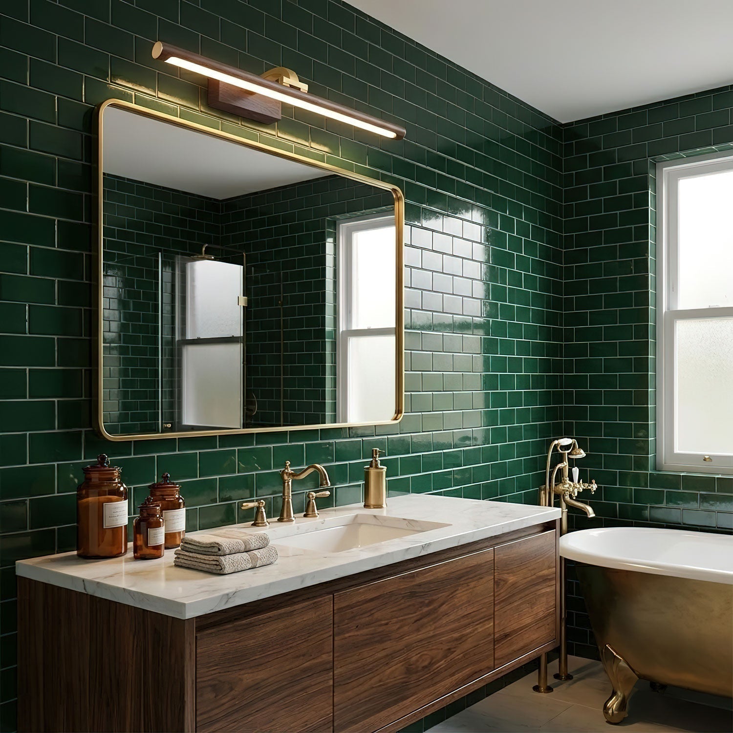 walnut-linear-led-wall-light-anzaz-Walnut Color & Warm Light-5