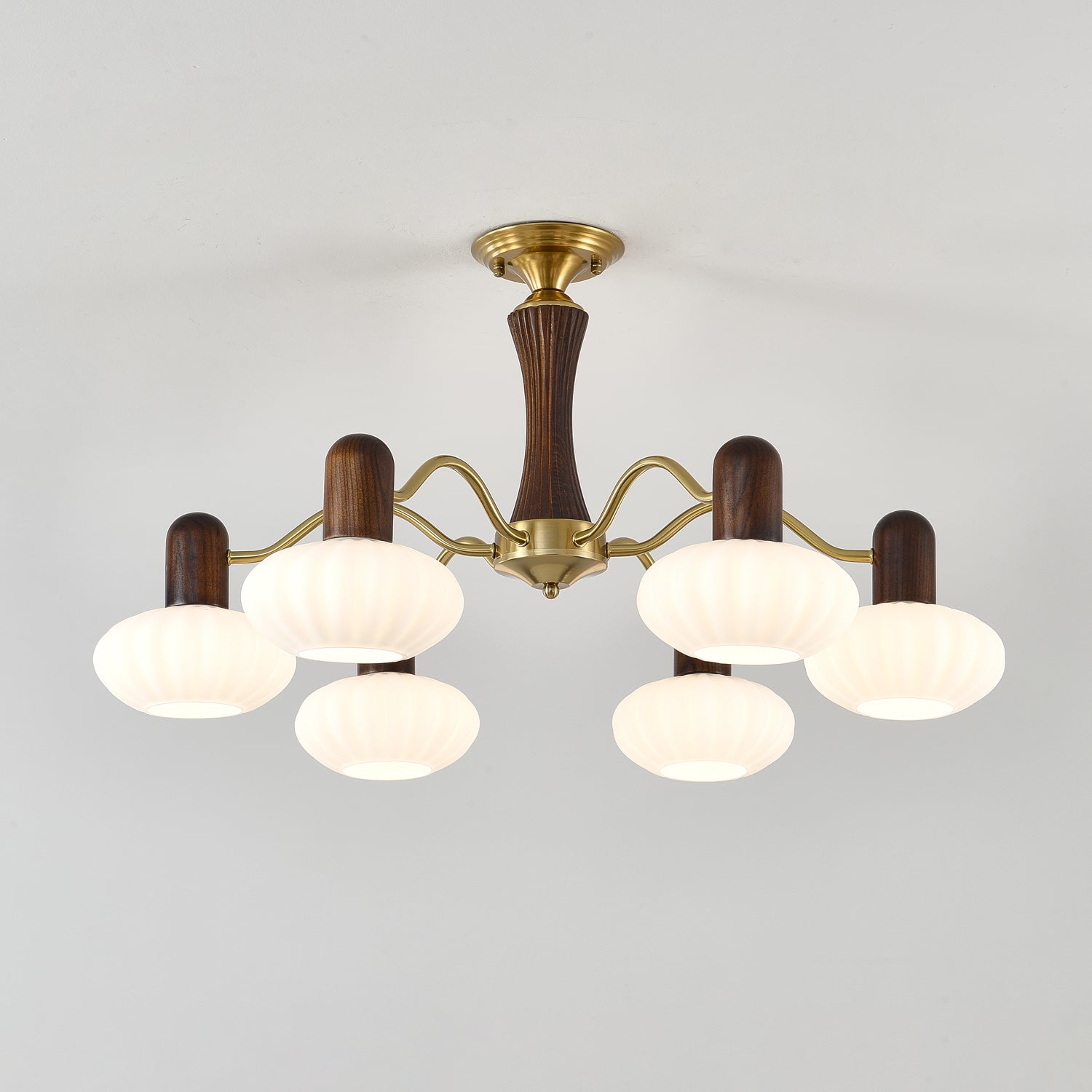 walnut-c-embrace-chandelier-anzaz-Walnut Color & Gold-2