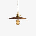 walnut-conical-pendant-light-anzaz-Brass & Walnut-1