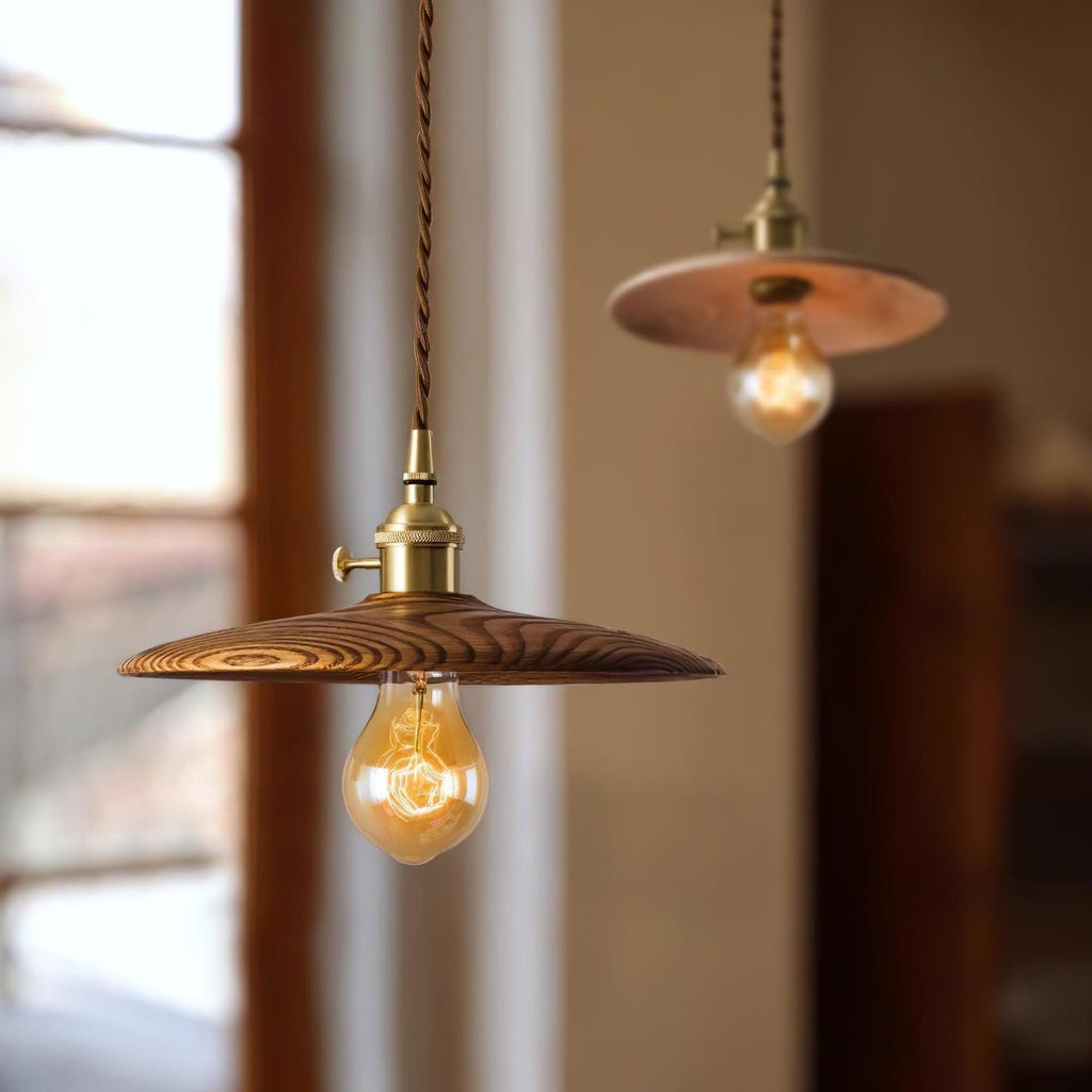 walnut-conical-pendant-light-anzaz-Brass & Walnut-3