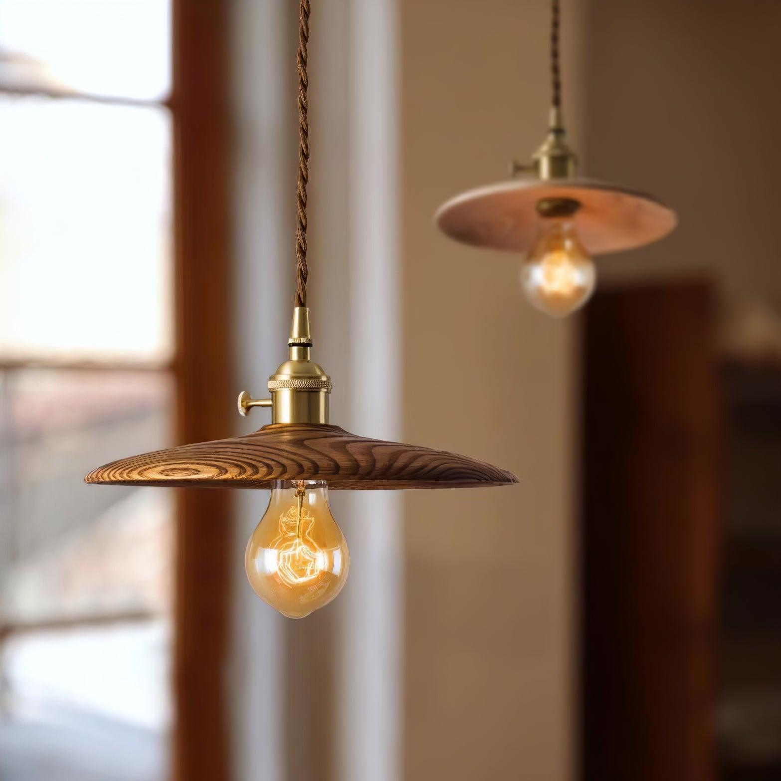 walnut-conical-pendant-light-anzaz-Brass & Walnut-3