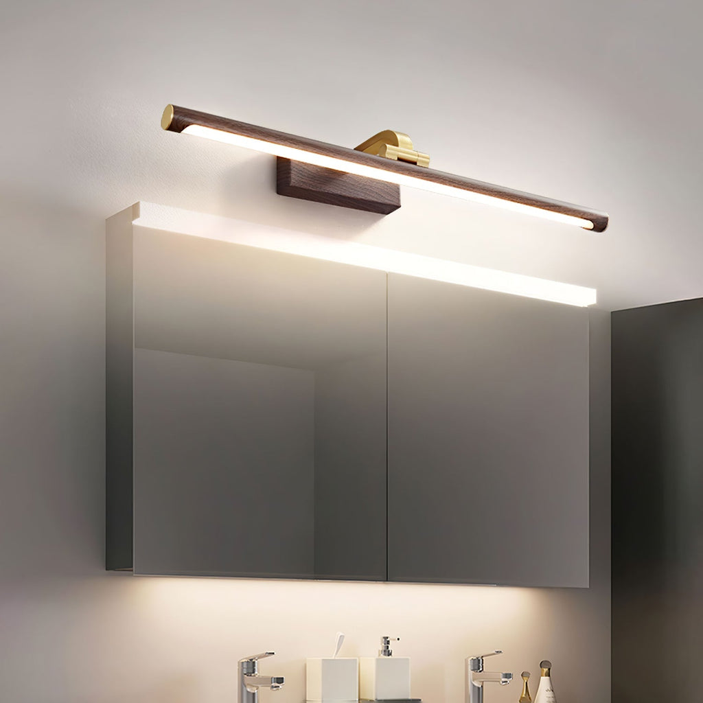 walnut-linear-led-wall-light-anzaz-Brass & Warm Light-2