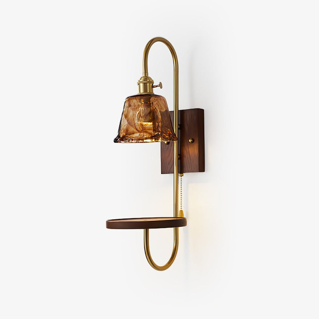 walnut-shelf-sconce-anzaz-Walnut Color & Gold-1