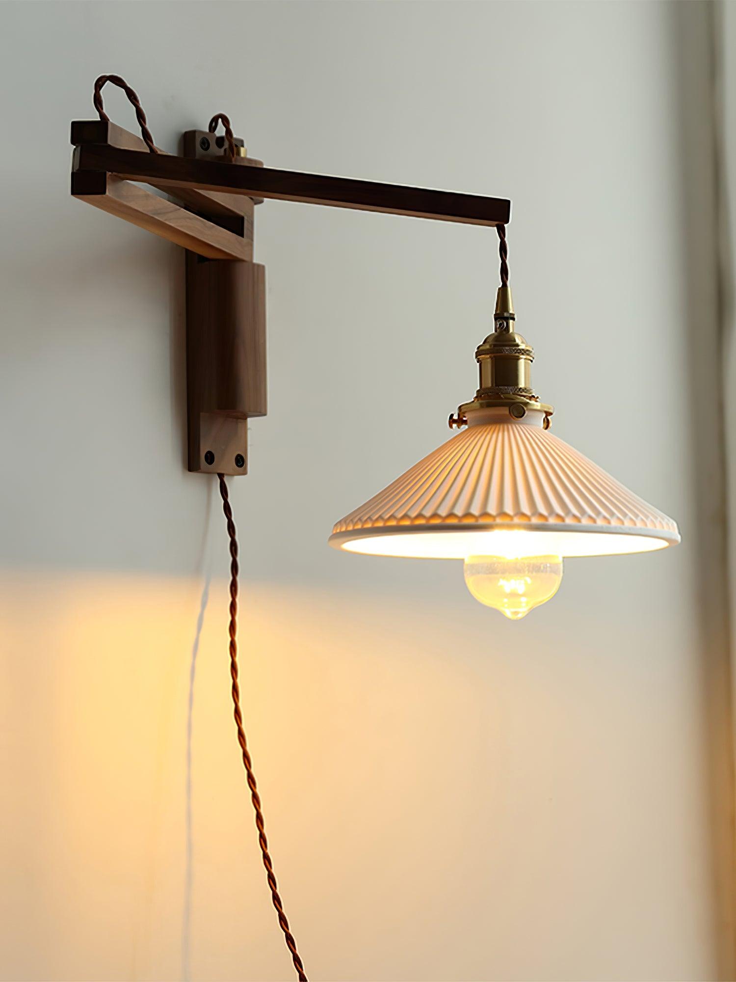 walnut-swing-arm-wall-lamp-anzaz-Brass & Wood Colour & White-15