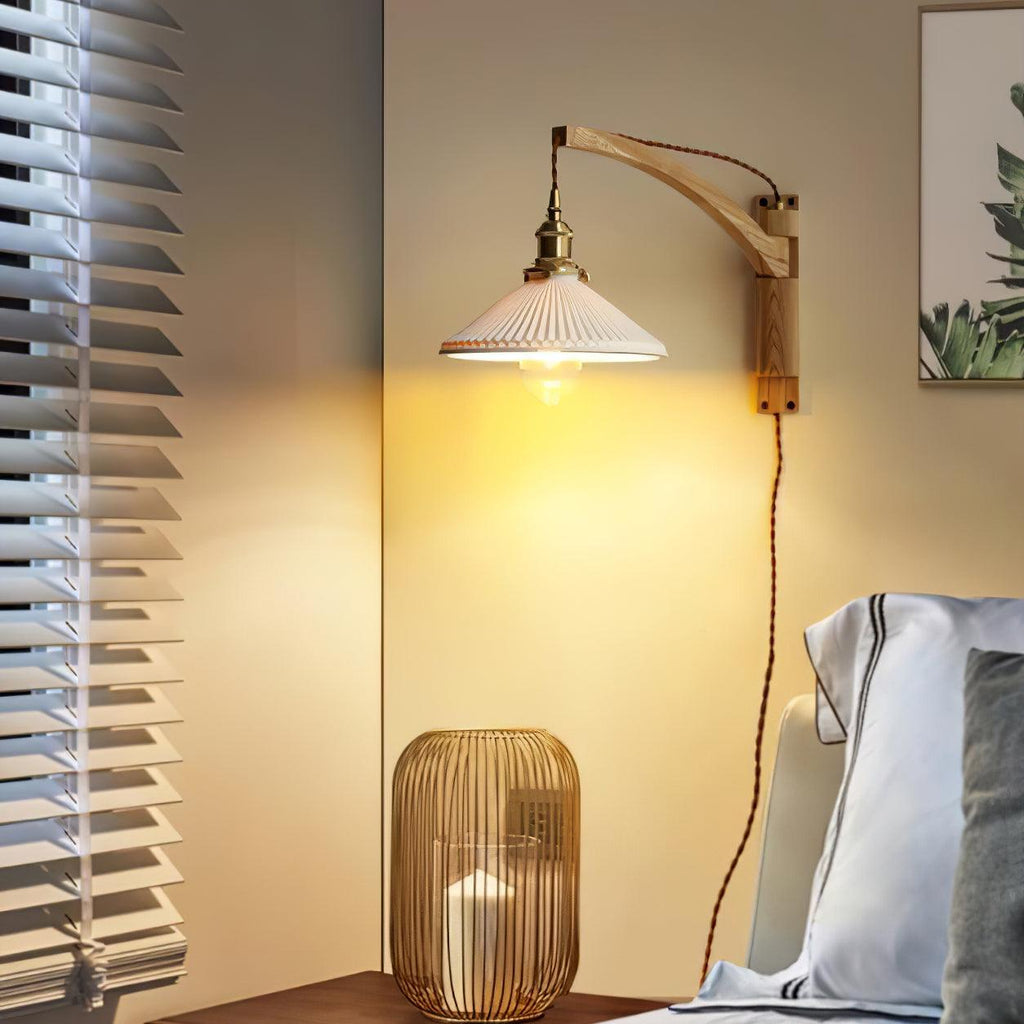walnut-swing-arm-wall-lamp-anzaz-Brass & Wood Colour & White-5