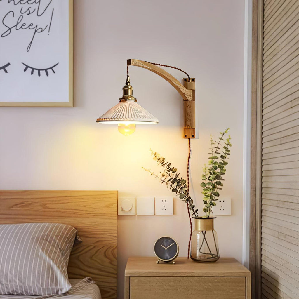 walnut-swing-arm-wall-lamp-anzaz-Brass & Walnut Colour & White-4