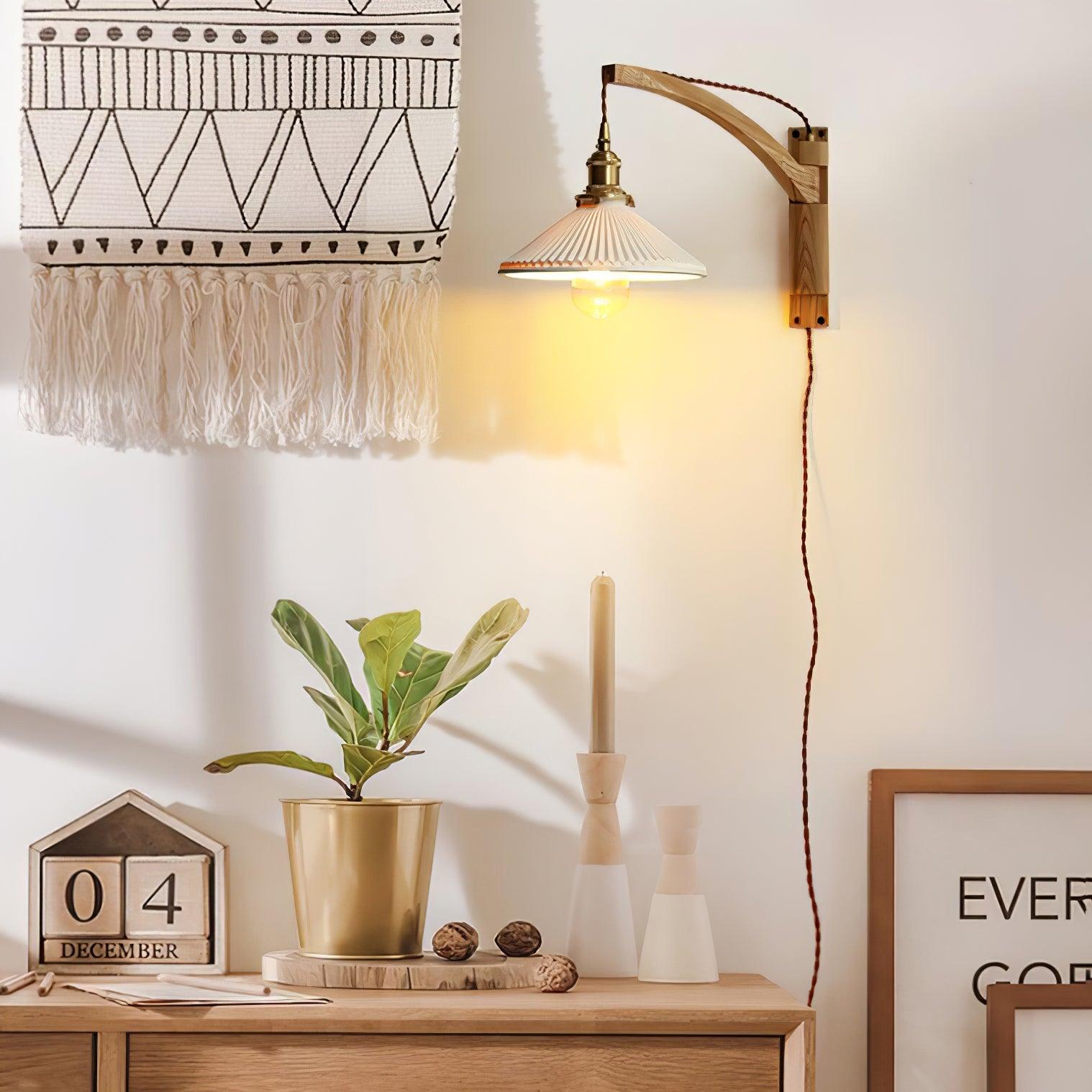 walnut-swing-arm-wall-lamp-anzaz-Brass & Wood Colour & White-6