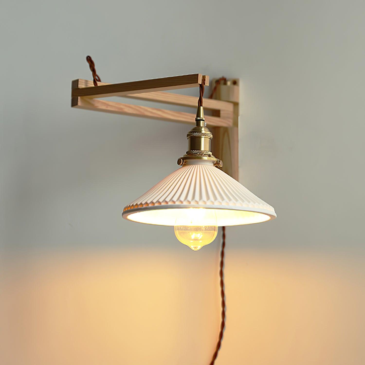 walnut-swing-arm-wall-lamp-anzaz-Brass & Wood Colour & White-8