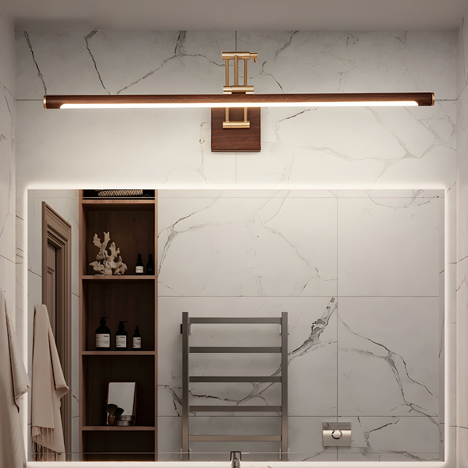 walnut-linear-adjustable-wall-light-anzaz-Walnut Color & Warm Light-3