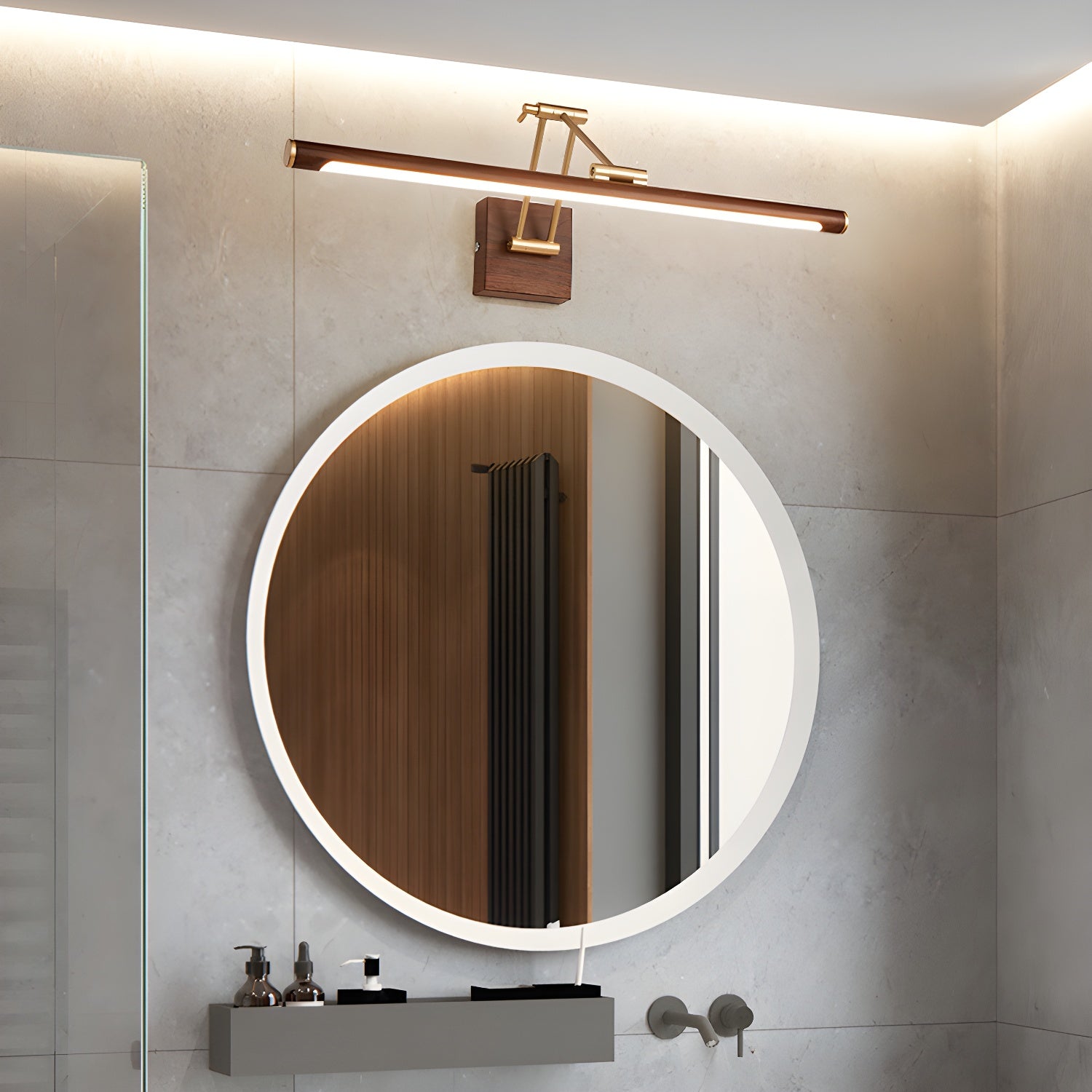 walnut-linear-adjustable-wall-light-anzaz-Walnut Color & Neutral Light-4