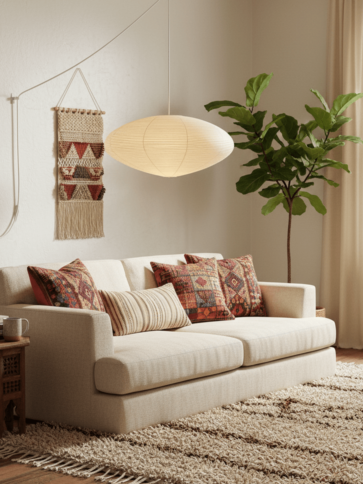 rice-paper-15a-swag-lights-anzaz-White Lampshade & White Cable-11