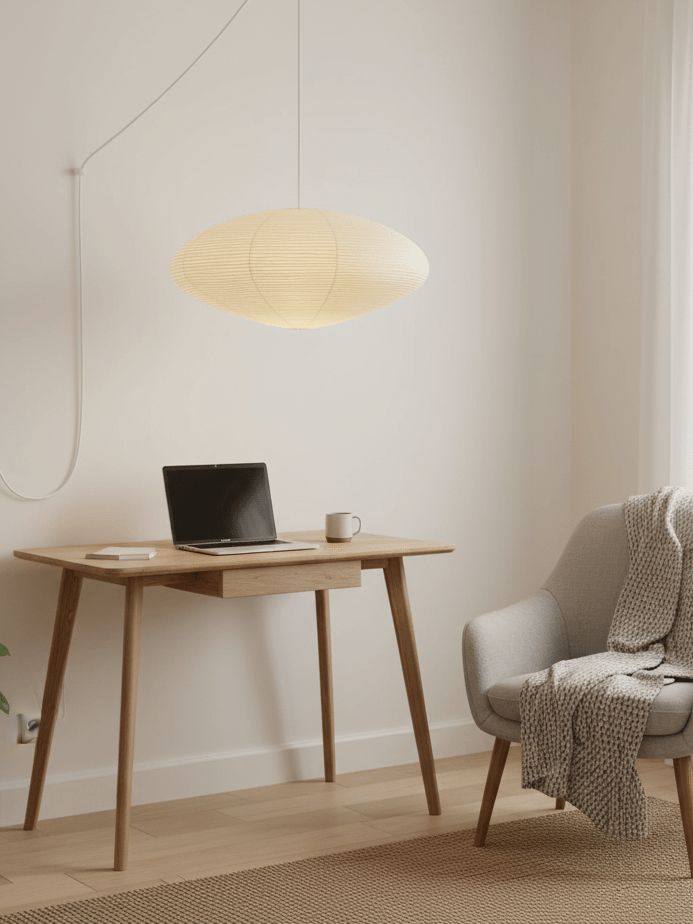 rice-paper-15a-swag-lights-anzaz-White Lampshade & White Cable-8