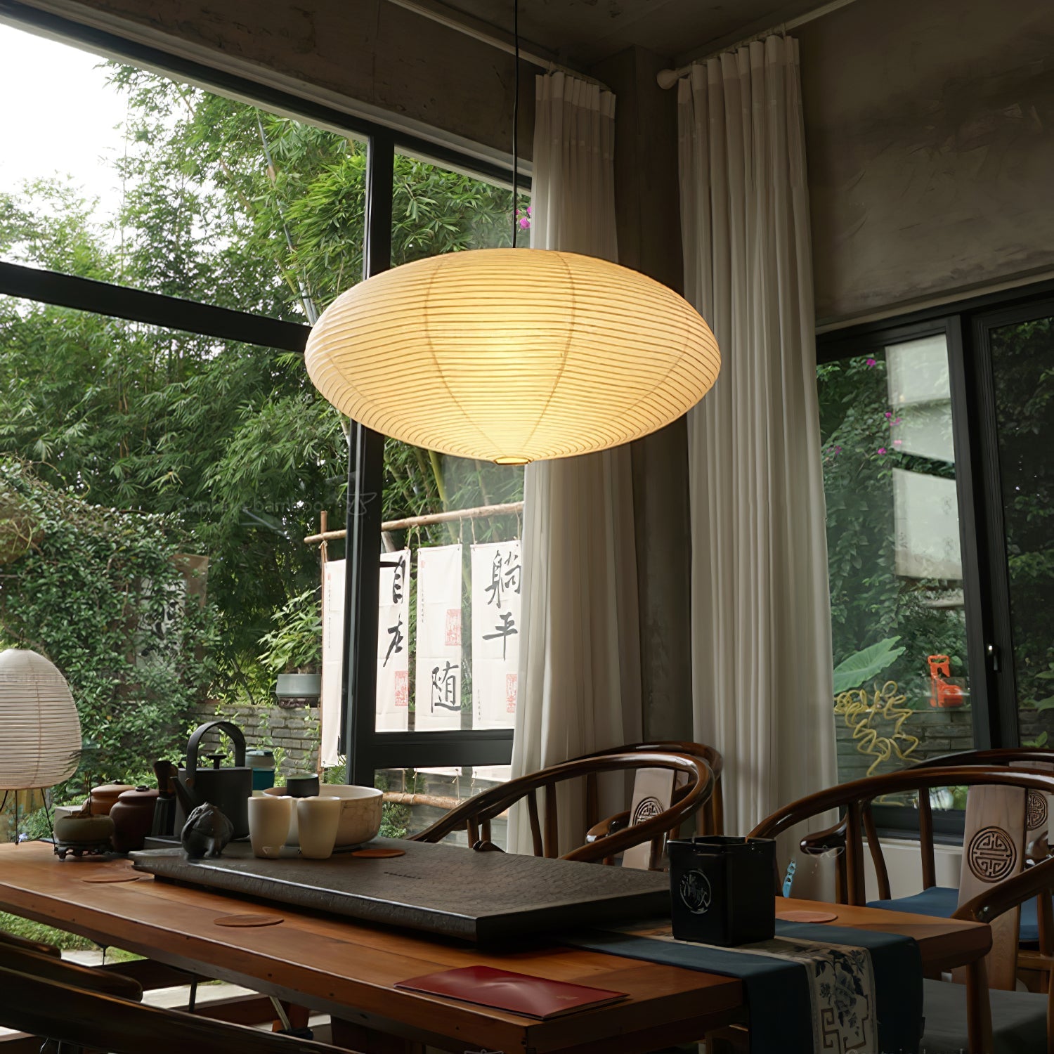 rice-paper-15a-pendant-light-anzaz-White & White Cable-4