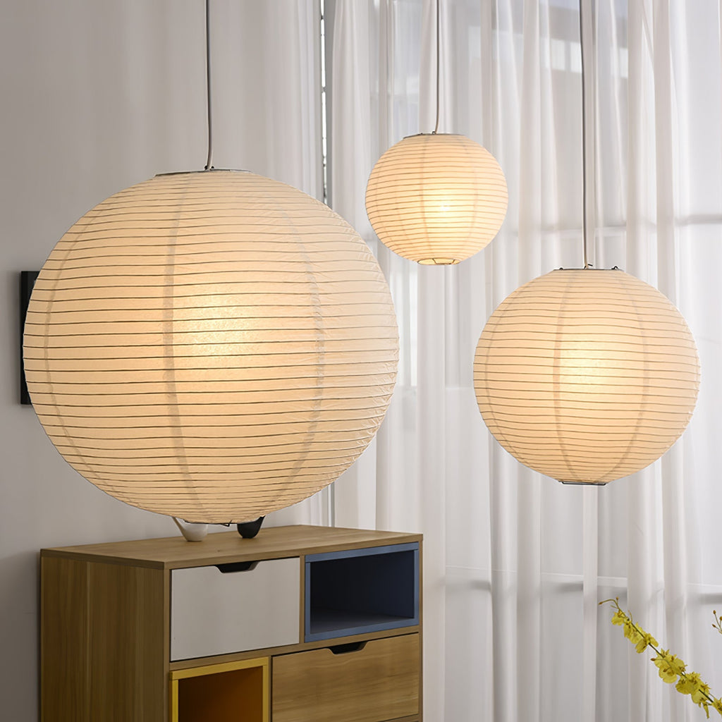 rice-paper-pendant-lamp-anzaz-White Lampshade & White Cable-5
