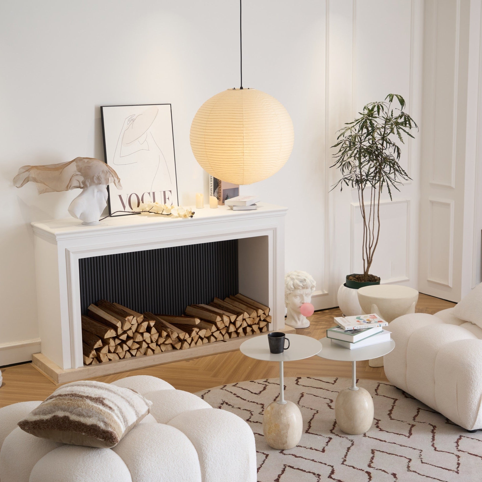 rice-paper-pendant-lamp-anzaz-White Lampshade & White Cable-8