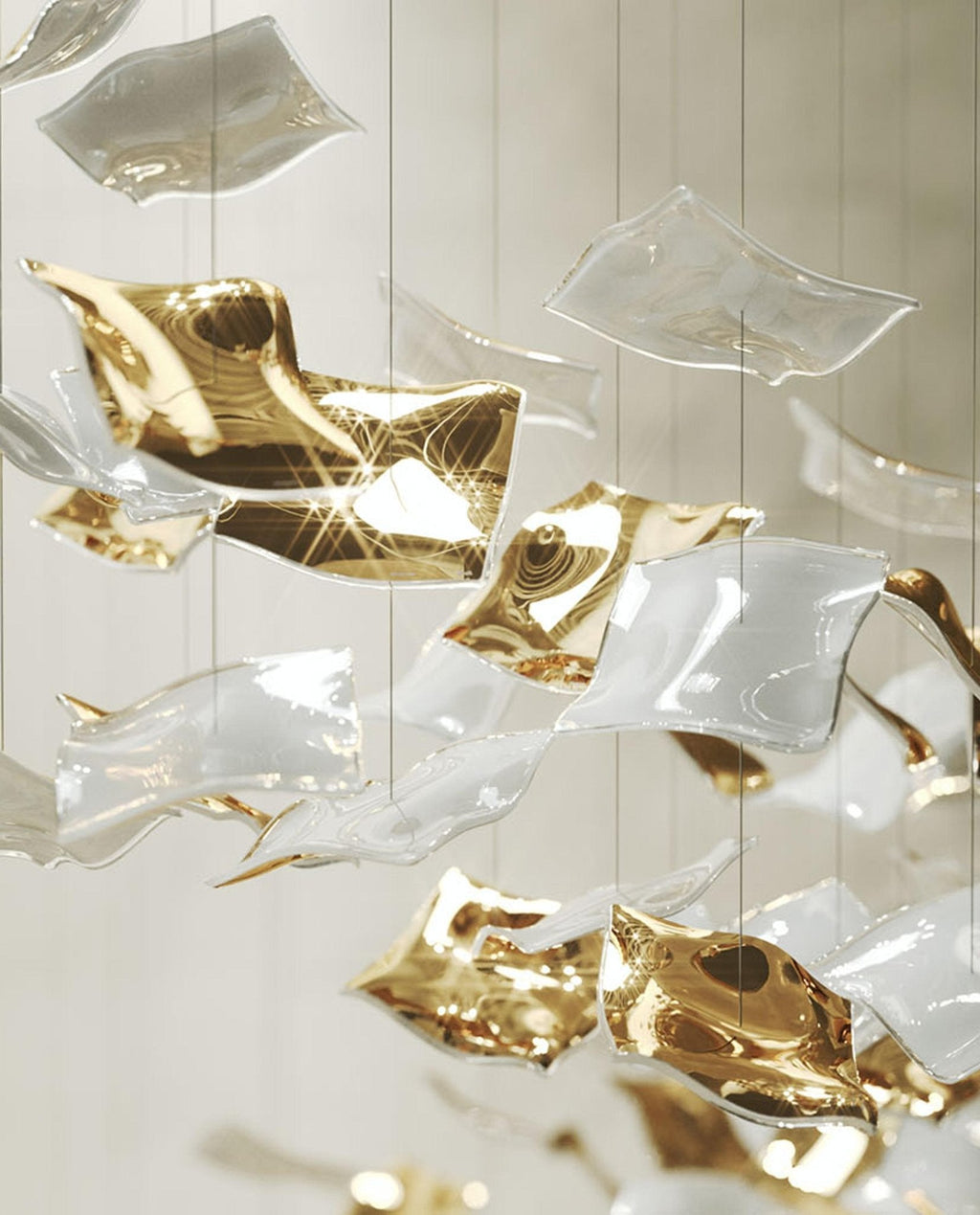 whispering-kerchiefs-chandelier-anzaz-Gold & Silver-3