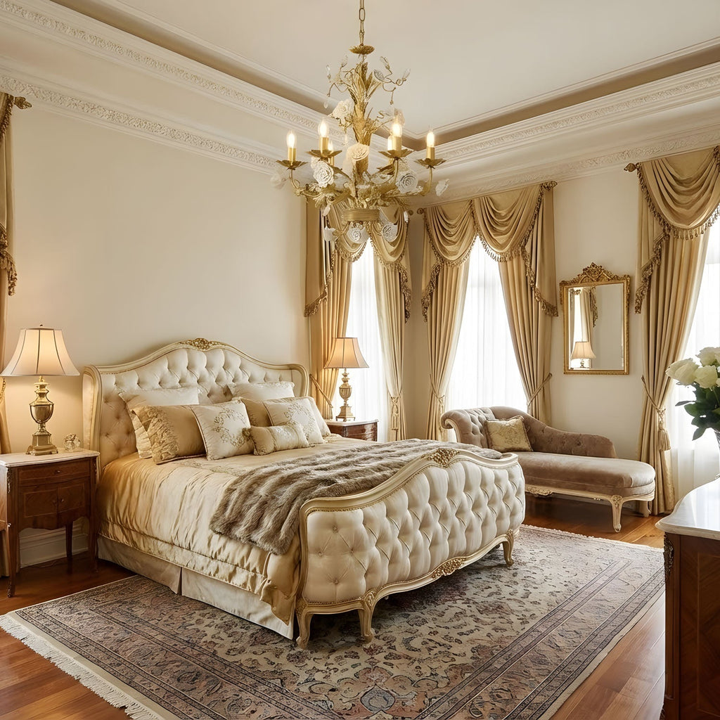 white-rose-crystal-chandelier-anzaz-Gold & White-2