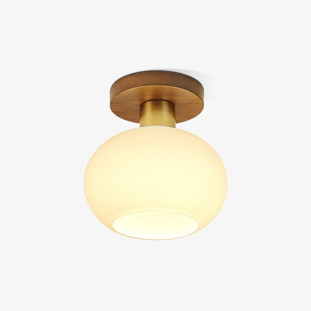 white-shell-ceiling-lamp-anzaz-Walnut color & Copper-1