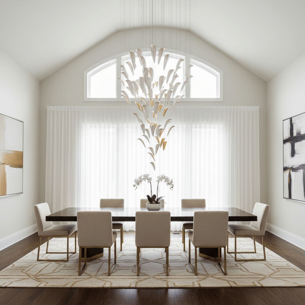 white-feather-art-deco-customize-chandelier-anzaz-No Ceiling Plate-3