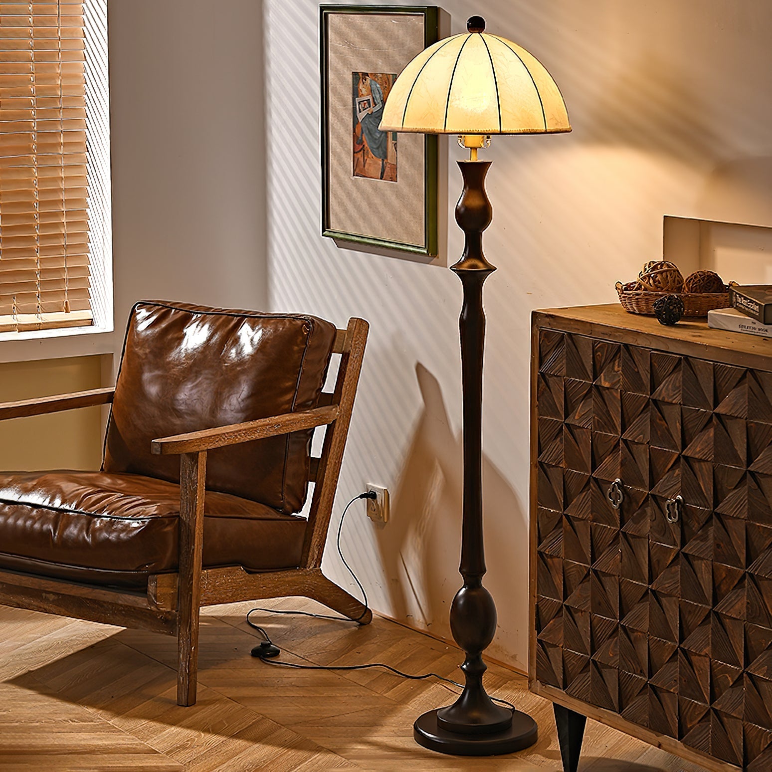 windsor-vintage-floor-lamp-anzaz-Walnut Color & White-2