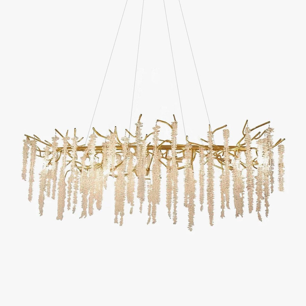 wisteria-flower-crystal-chandelier-anzaz-Gold & Clear crystal-1