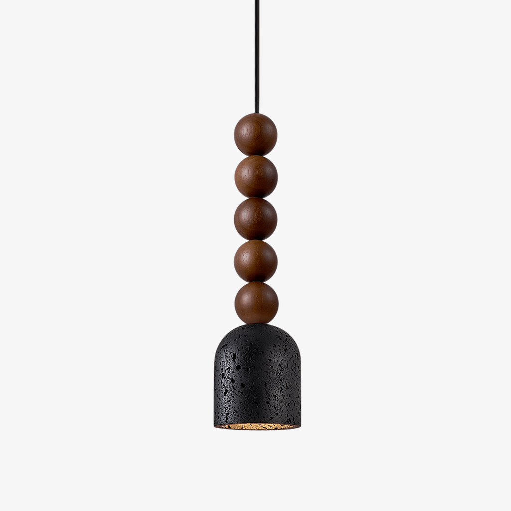 wood-bead-travertine-pendant-light-anzaz-Yellow Travertine & Walnut color-1