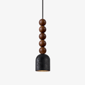 wood-bead-travertine-pendant-light-anzaz-Yellow Travertine & Walnut color-1