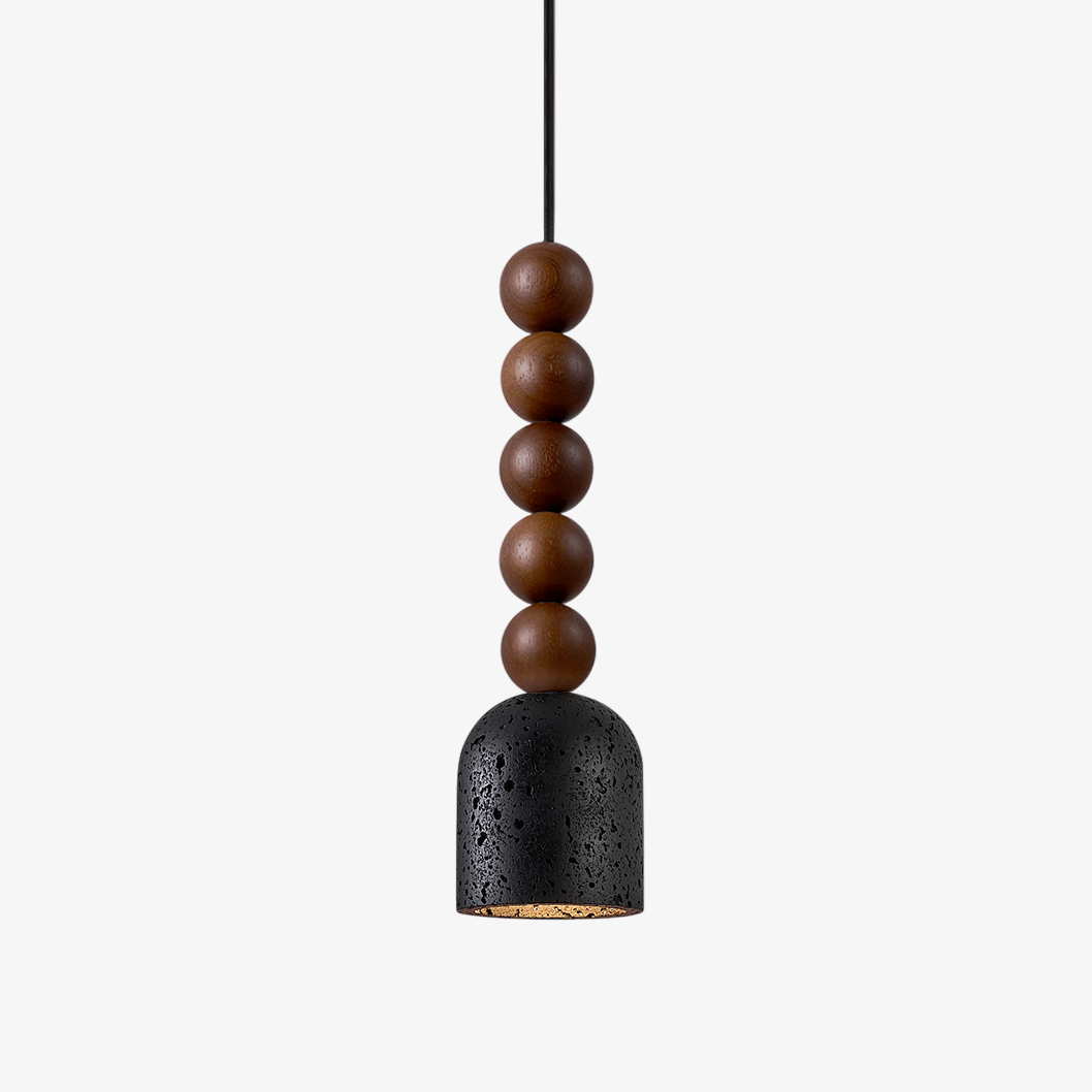 wood-bead-travertine-pendant-light-anzaz-Yellow Travertine & Walnut color-1
