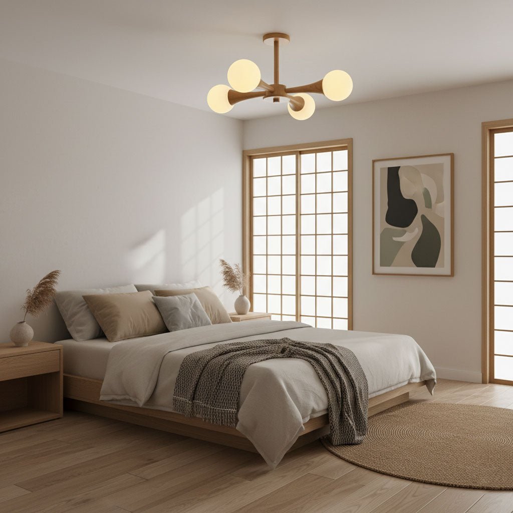 wooden-nera-chandelier-anzaz-Walnut Wood Color & White-4