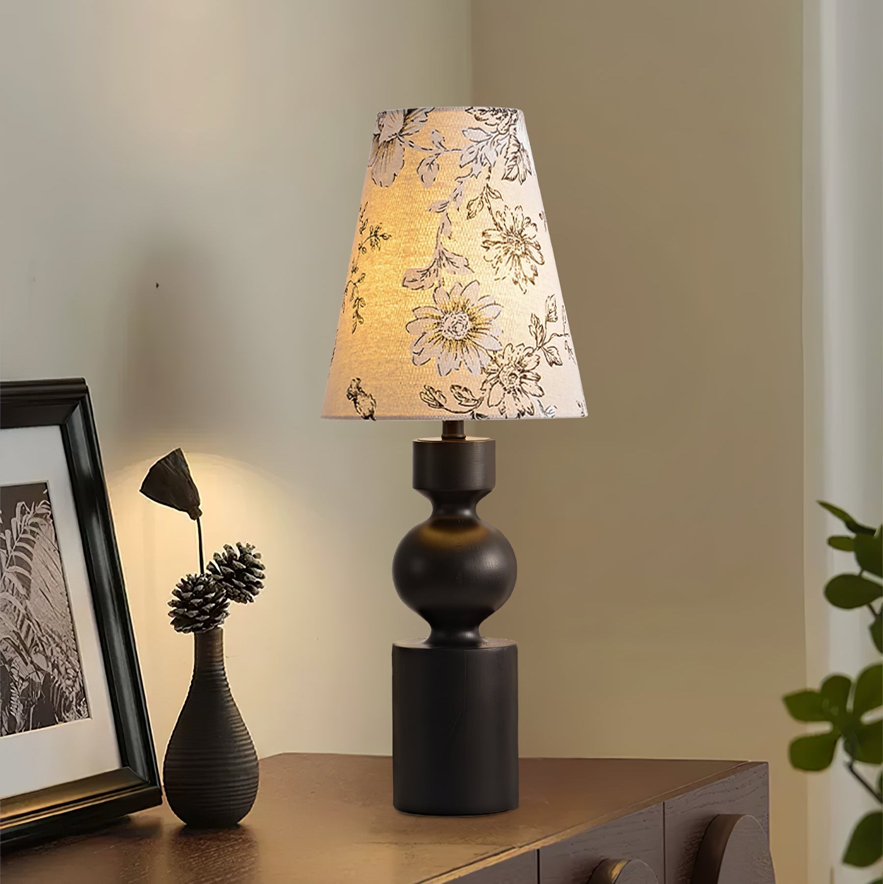 wooden-flower-pattern-table-lamp-anzaz-Dark Walnut Wood-3