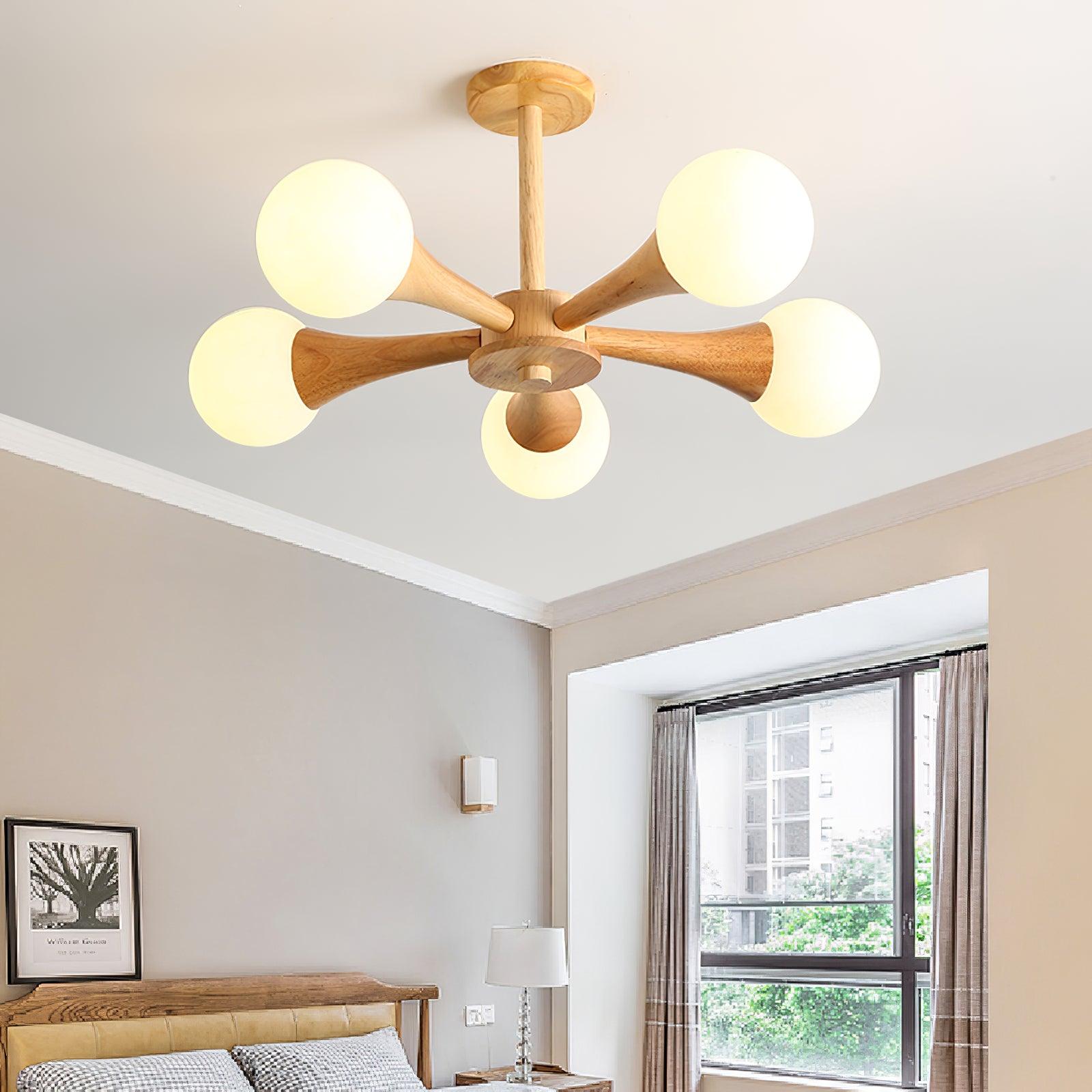 wooden-nera-chandelier-anzaz-Walnut Wood Color & White-2